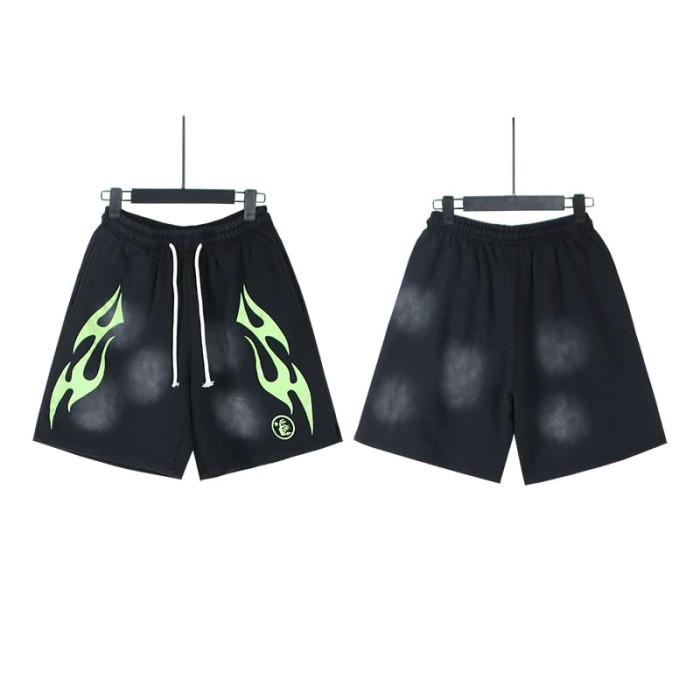 Side Streamline Flame Print Washed Shorts 7 colors 29035472