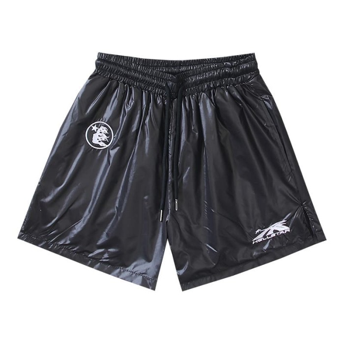 Shiny Nylon Star Logo Print Beach Shorts 29035461