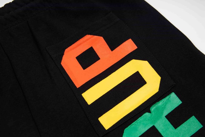 Reggae Color Block Letter Print Shorts 29035358