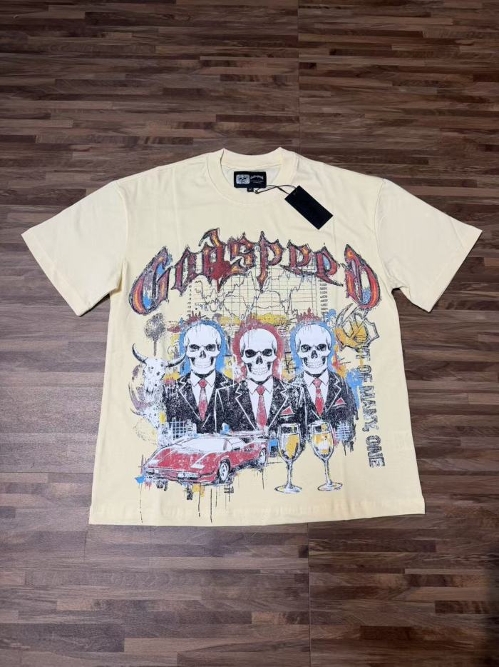 skeleton sports car graffiti, vintage style, short-sleeved T-shirt 29035194