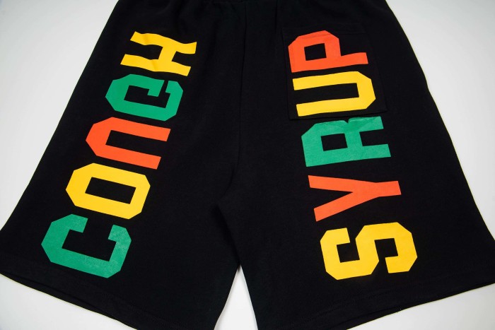 Reggae Color Block Letter Print Shorts 29035358