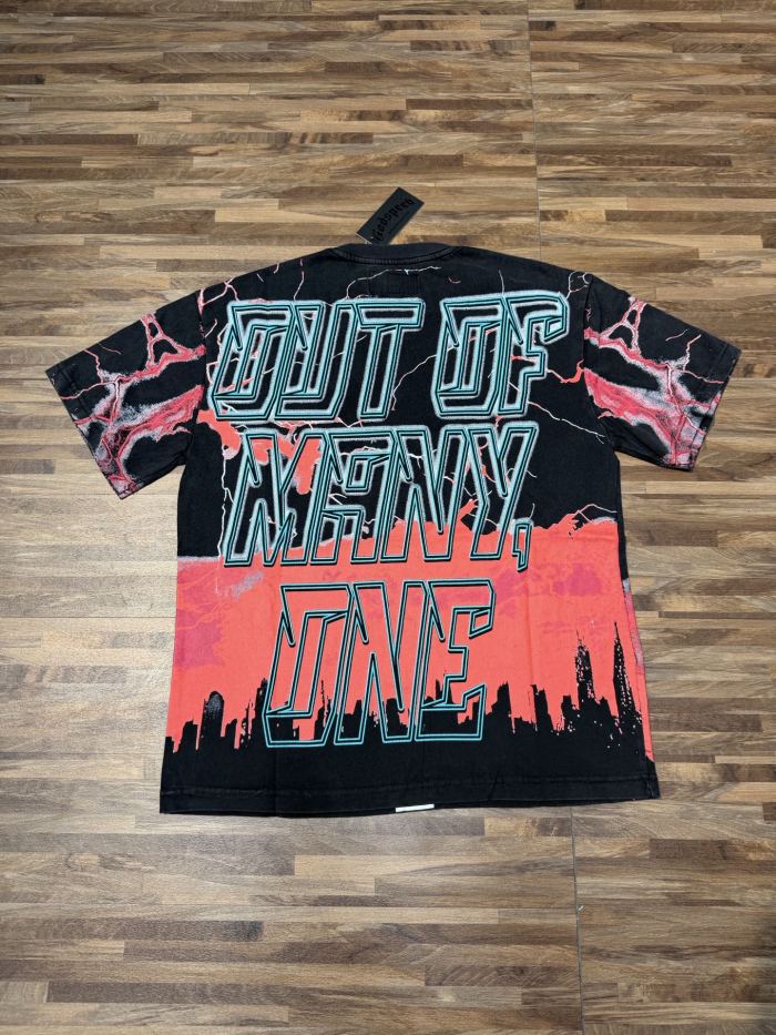 Vintage neon lightning Statue of Liberty print 7 color T-shirt 29035208
