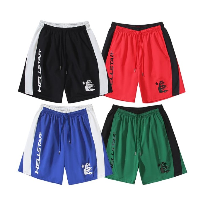 Color Block Side Logo Print Nylon Shorts 4 colors 29035470