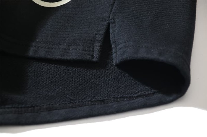 Minimalist Round Logo Print Washed Shorts 29035476