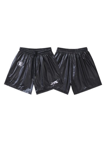 Shiny Nylon Star Logo Print Beach Shorts 29035461