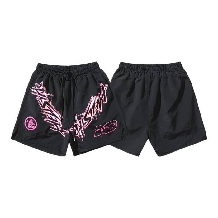 Neon Pink Graffiti Print Beach Shorts 29035468