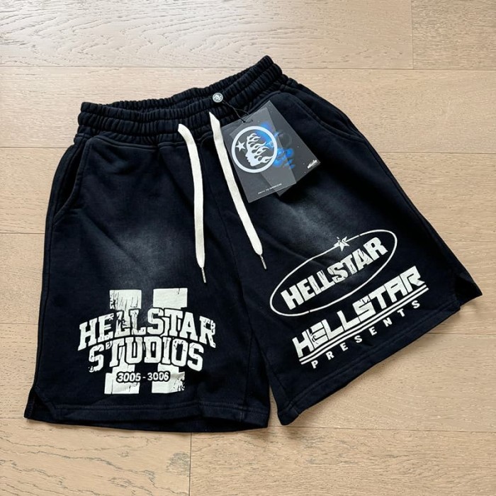 Studio Slogan Print Washed Shorts 29035475