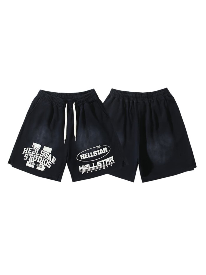 Studio Slogan Print Washed Shorts 29035475