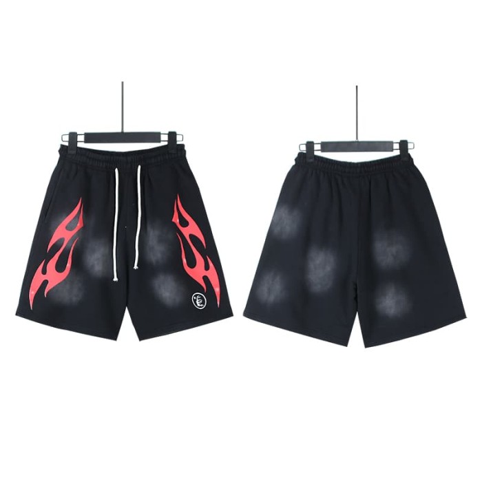 Side Streamline Flame Print Washed Shorts 7 colors 29035472