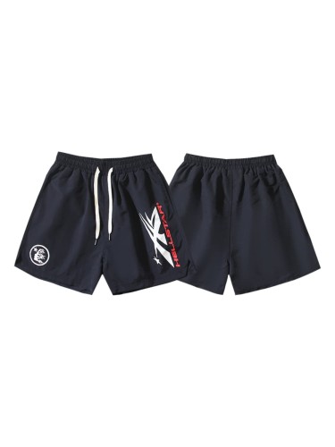 Color Block Letter Star Logo Print Nylon Shorts 29035471