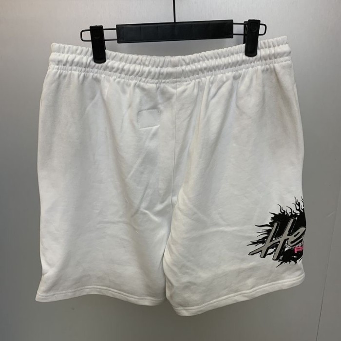 Flame Scream Portrait Print Washed Shorts 29043471