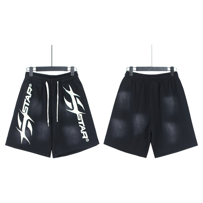 Variant Letter H Print Washed Shorts 29043464