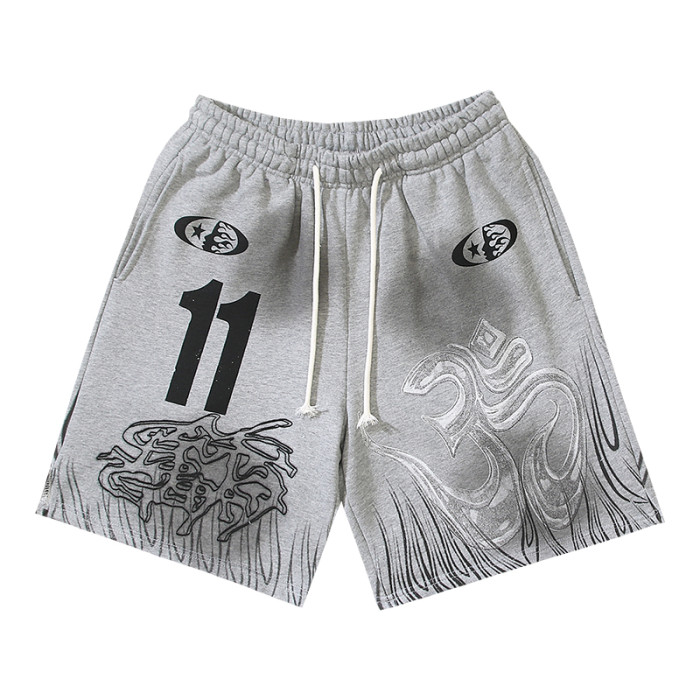 No.11 Flame Totem Print Washed Shorts 2 colors 29043458