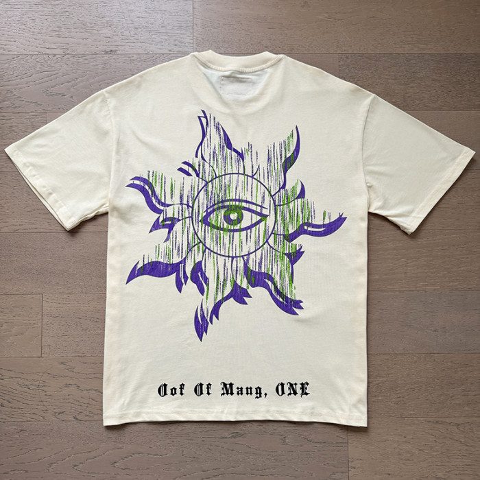 Creamy White and Dark Apple Goddess All-Seeing Eye Double-Sided Printed T-Shirt 29043119
