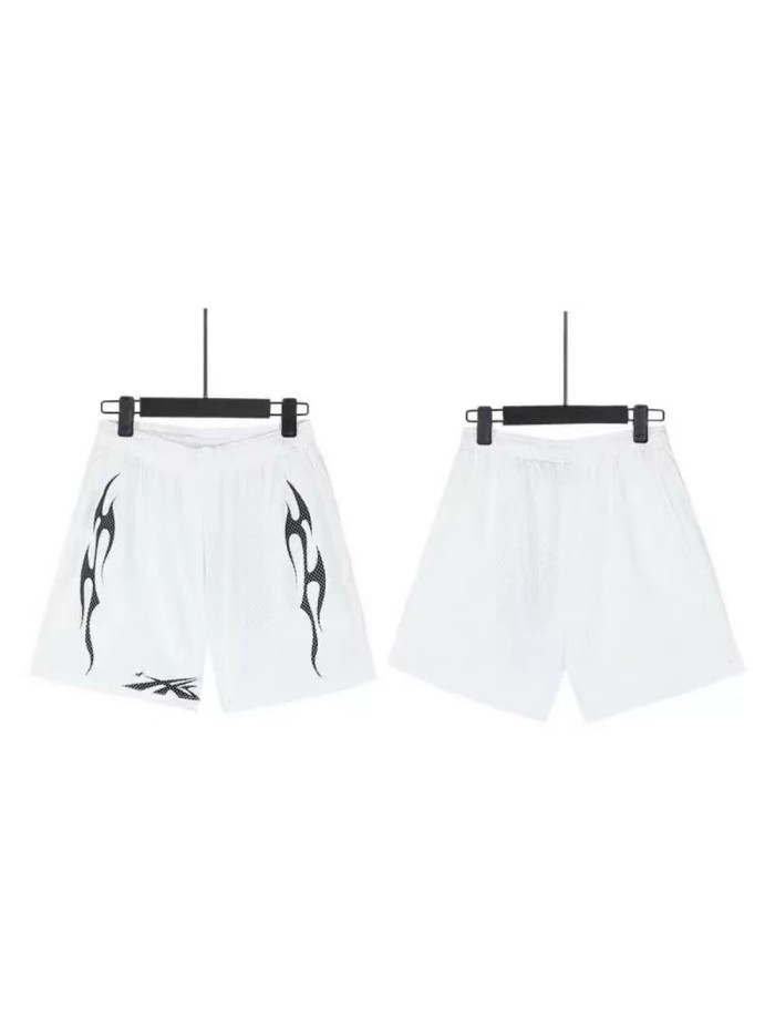 Minimalist Streamline Flame Print Shorts 29043472
