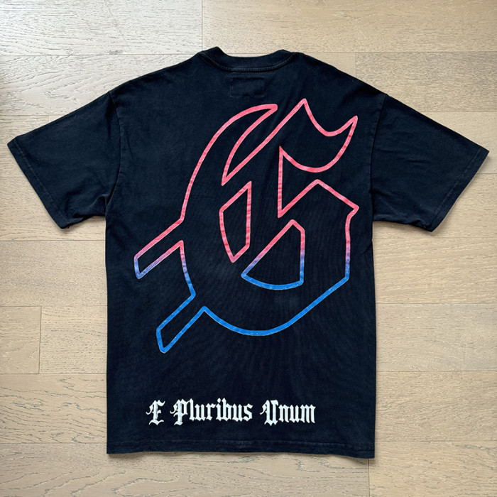 Vintage sunset rose skeleton G-shaped logo printed T-shirt 29043106