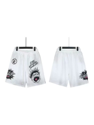 Flame Scream Portrait Print Washed Shorts 29043471