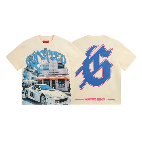 Miami sports car street scene double-sided printed short-sleeved T-shirt