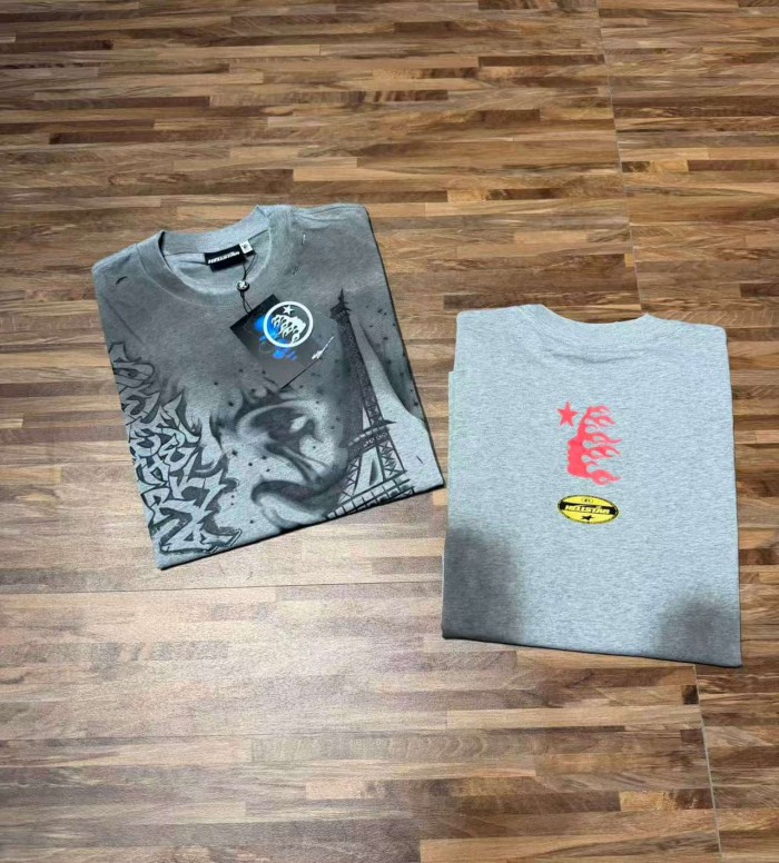 Dark Paris Eiffel Tower Print Washed Tee 2 colors 29043139