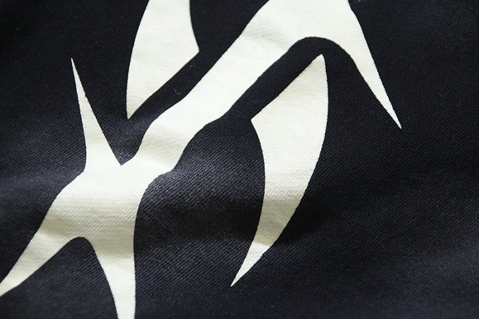 Variant Letter H Print Washed Shorts 29043464