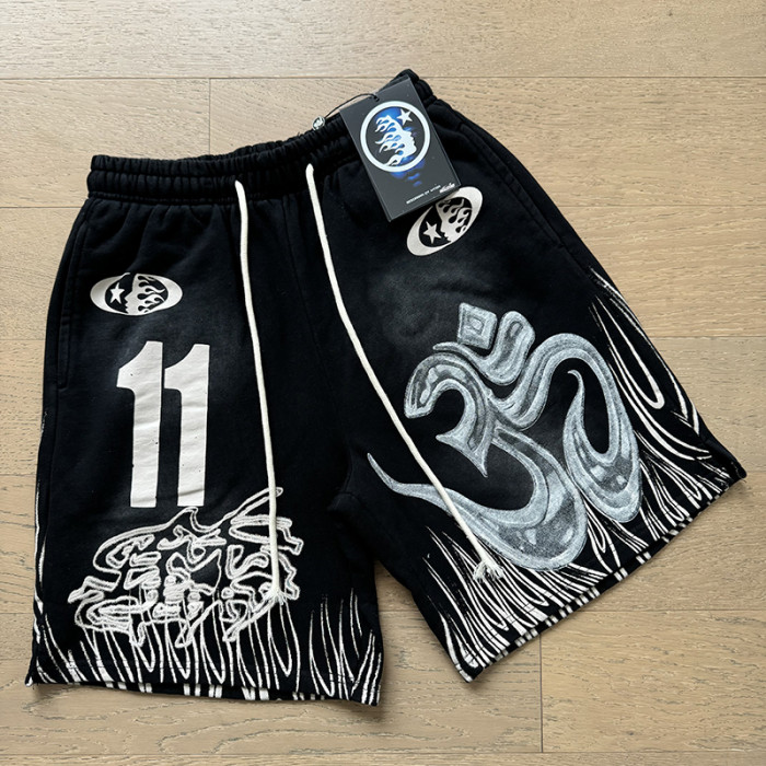 No.11 Flame Totem Print Washed Shorts 2 colors 29043458