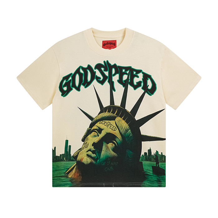 Vintage Liberty Goddess Sun-Eye Print T-shirt 29039636