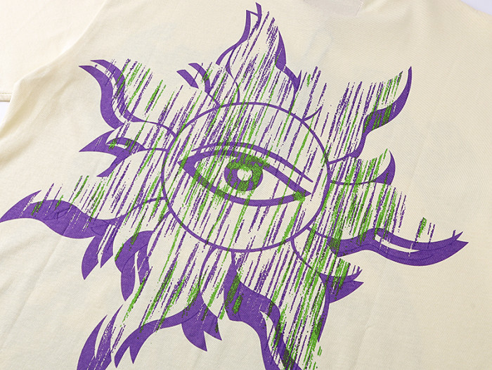 Creamy White and Dark Apple Goddess All-Seeing Eye Double-Sided Printed T-Shirt 29043119