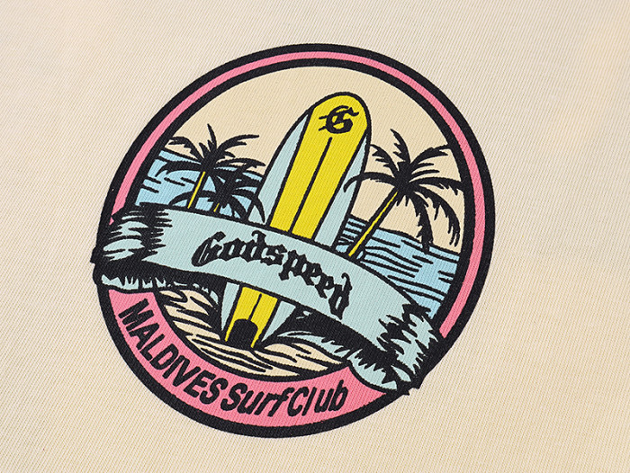 Skeleton Surf Club double-sided printed vintage short-sleeved T-shirt 29038273