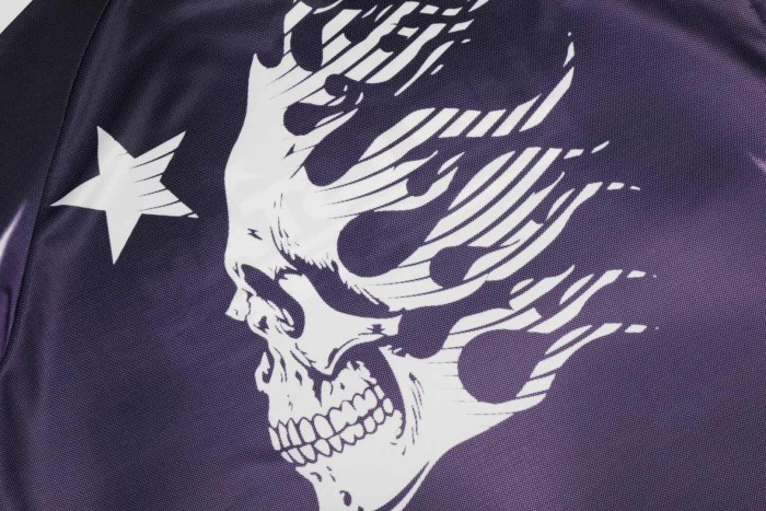 Purple And Black Skull Mesh Jersey Tee 29043145