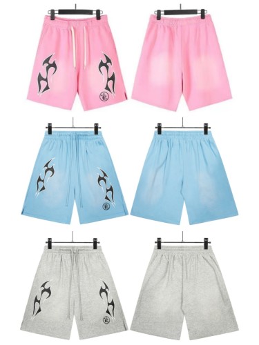 Side Sharp Black Flame Print Washed Shorts 3 colors 29043466