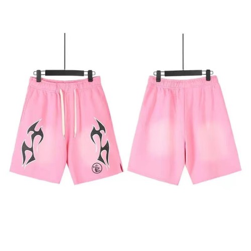 Side Sharp Black Flame Print Washed Shorts 3 colors 29043466
