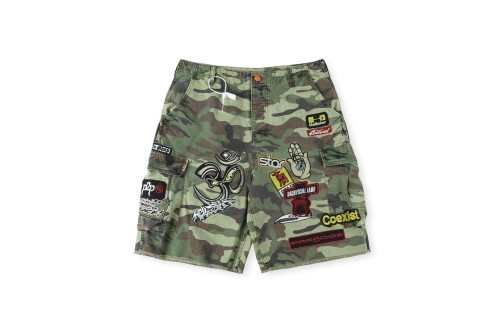 1:1 quality version Multi-Patch Camouflage Embroidered Cargo Shorts 29043138