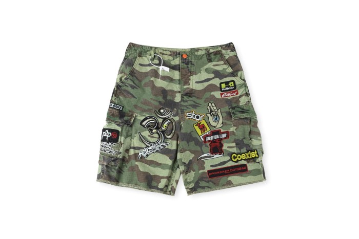 1:1 quality version Multi-Patch Camouflage Embroidered Cargo Shorts 29043138