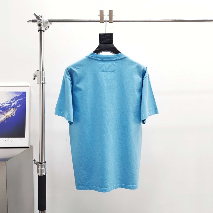 [Big & Tall for weights up to 220 lbs]1:1 quality version Large Pentagram Rhinestone Light Blue Print Tee 29045593