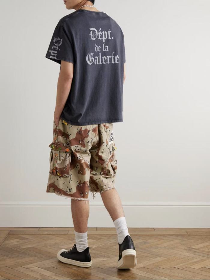 [Big & Tall for weights up to 220 lbs]1:1 quality version Gothic White Letter Print Tee 29045590