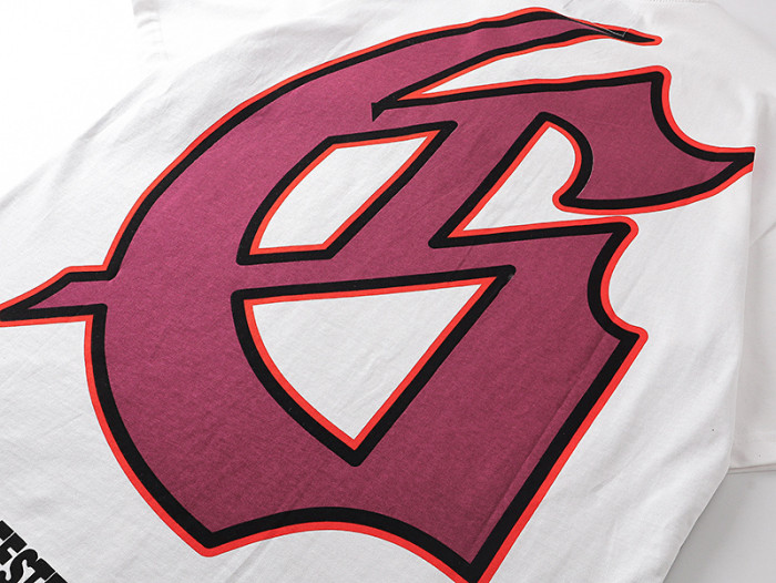 Rugby skull G-shaped logo white short-sleeved T-shirt 29045547