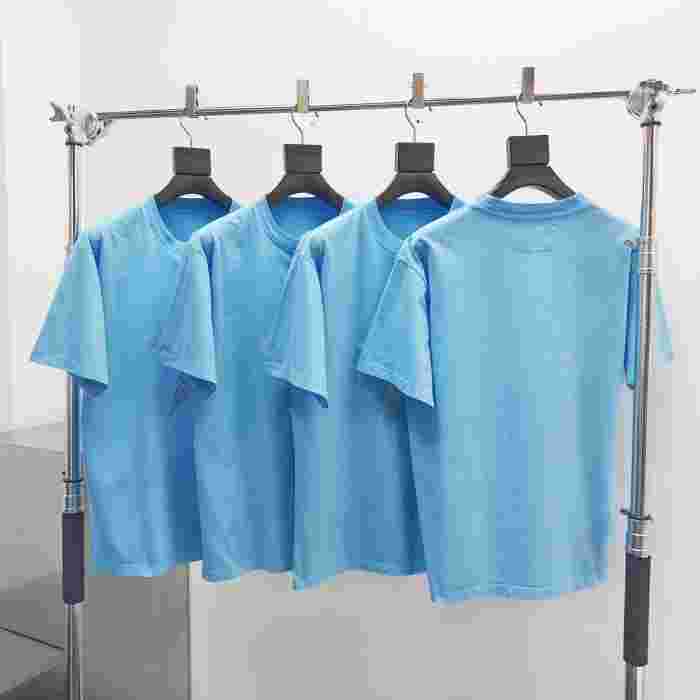 [Big & Tall for weights up to 220 lbs]1:1 quality version Large Pentagram Rhinestone Light Blue Print Tee 29045593