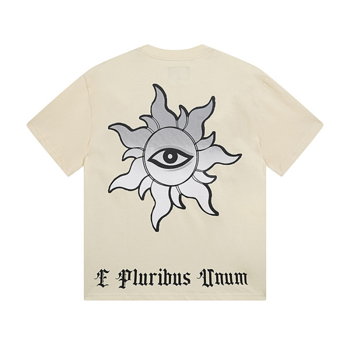 Helicopter Statue of Liberty All-Seeing Eye Beige Short-Sleeve T-Shirt 29044738