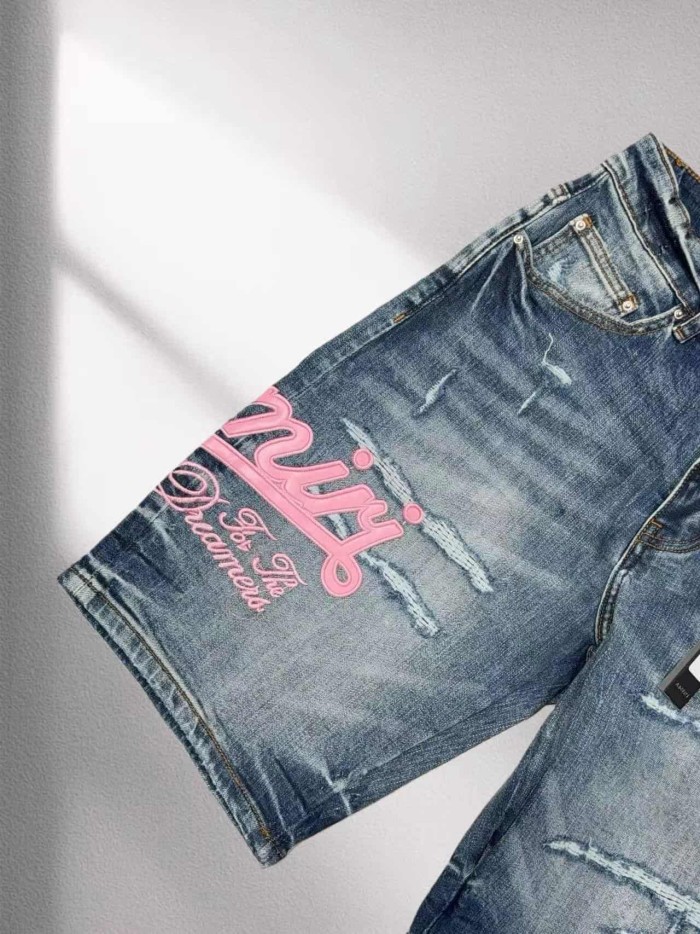 1:1 quality version Classic Logo Patch Denim Shorts 2 colors 29045799