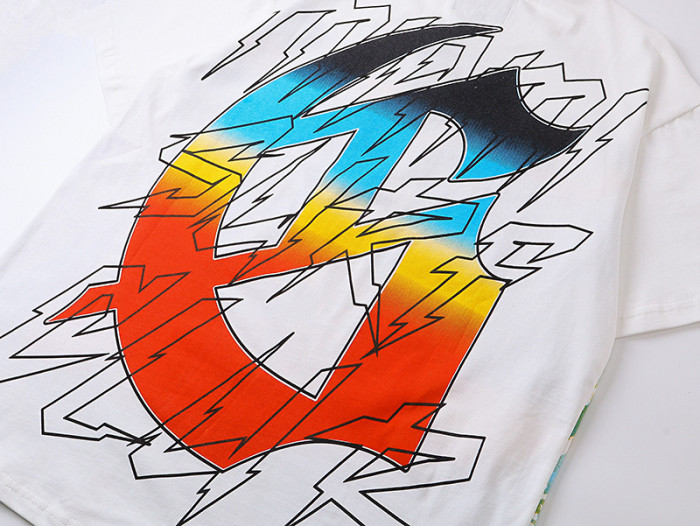 Surfing skull G-shaped logo white short-sleeved T-shirt 29044743