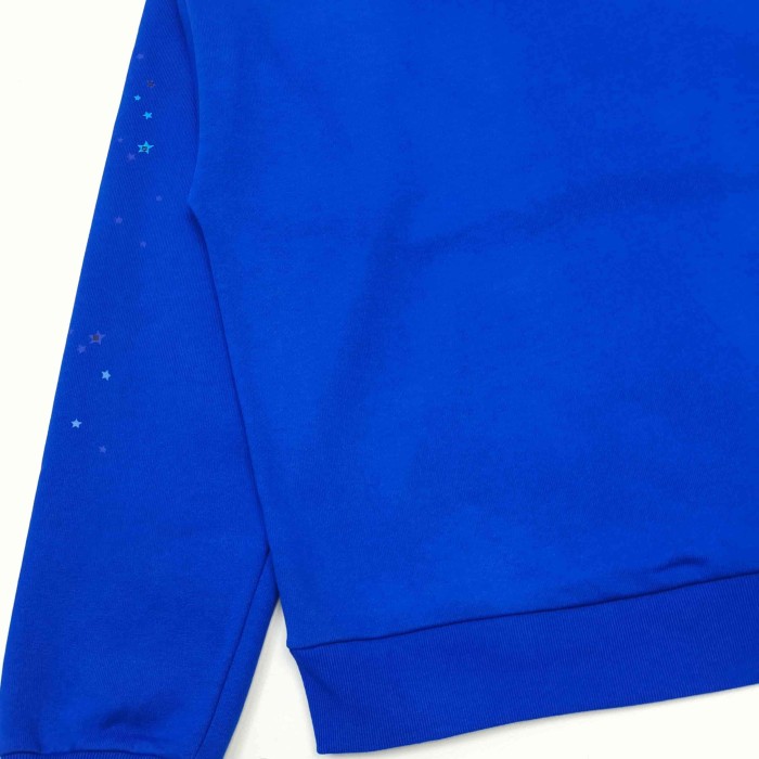 [Big & Tall for weights up to 220 lbs]1:1 quality version Rhinestone Blue Letter Royal Blue Print Hoodie & Pants Set 29045597