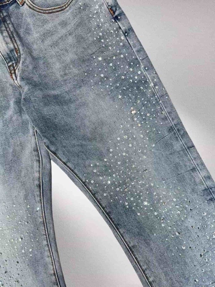 1:1 quality version Star River Rhinestone Vintage Flared Jeans 2 colors 29045805