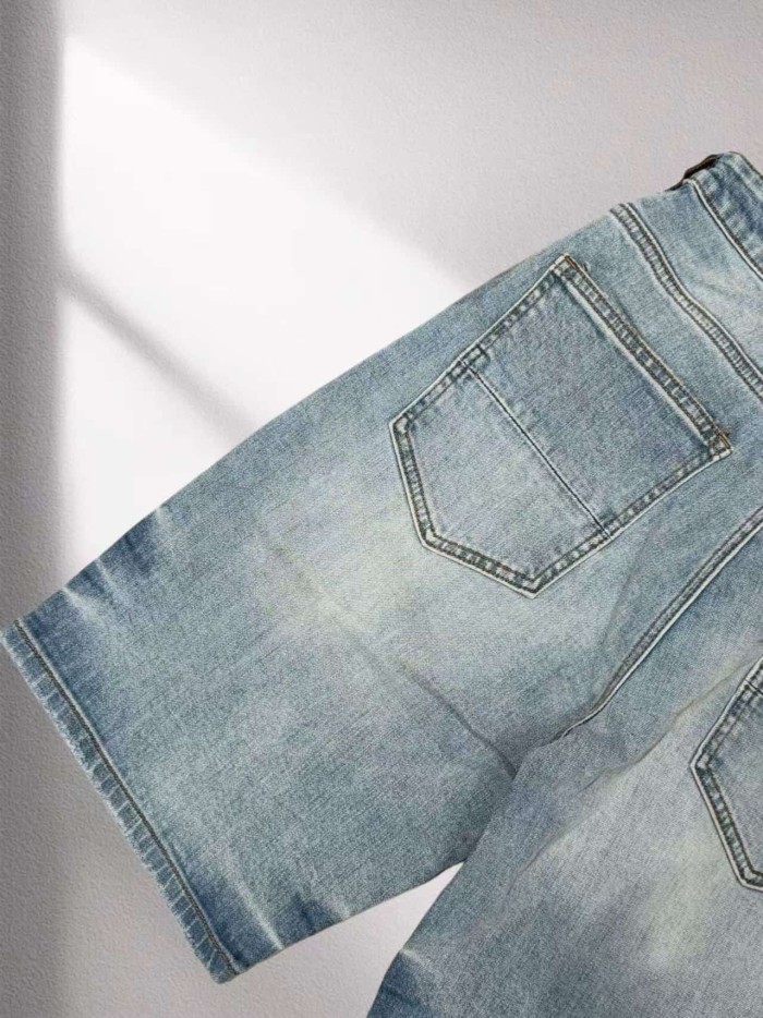 1:1 quality version Classic Logo Patch Denim Shorts 2 colors 29045799
