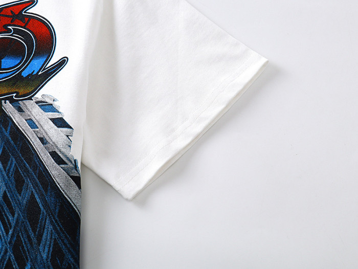 Urban skateboard skull G-shaped logo white short-sleeved T-shirt 29046132