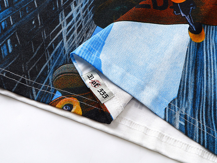 Urban skateboard skull G-shaped logo white short-sleeved T-shirt 29046132