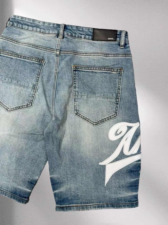 1:1 quality version Classic Logo Patch Denim Shorts 2 colors 29045799