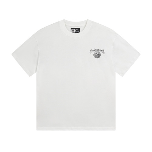 Vacation-style skull 8-ball white short-sleeved T-shirt 29044595