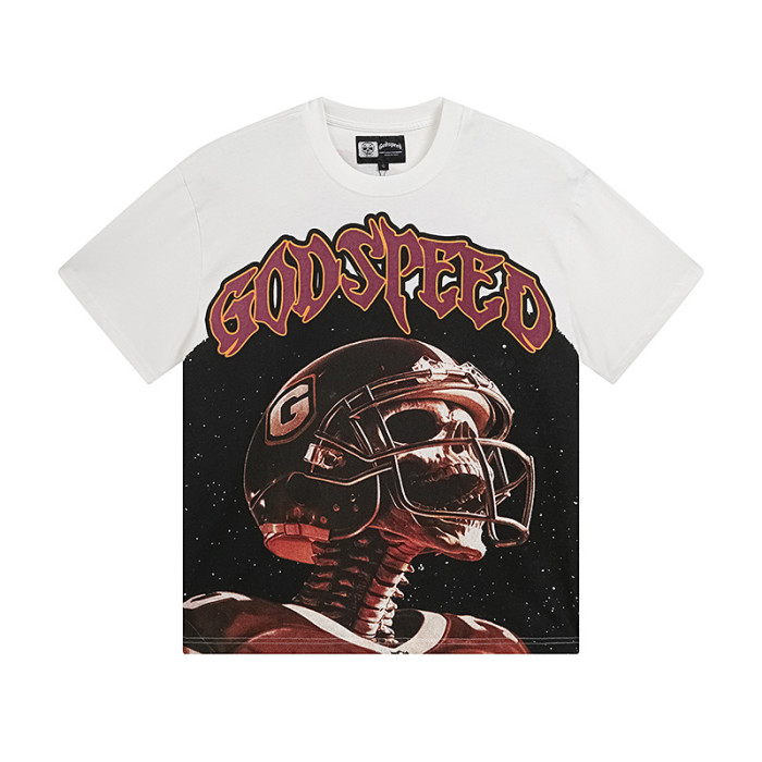 Rugby skull G-shaped logo white short-sleeved T-shirt 29045547