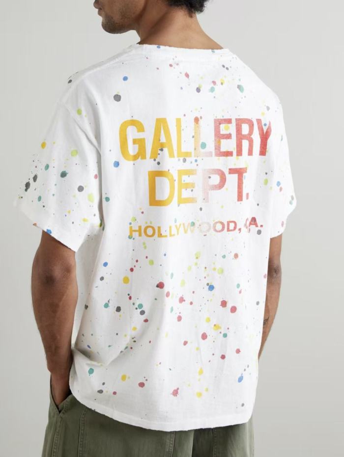 [Big & Tall for weights up to 220 lbs]1:1 quality version Colorful Splatter Graffiti Print Tee 29045591