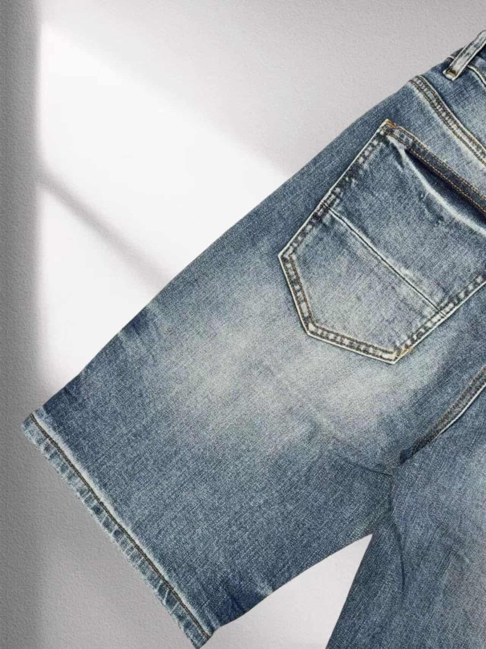1:1 quality version Classic Logo Patch Denim Shorts 2 colors 29045799